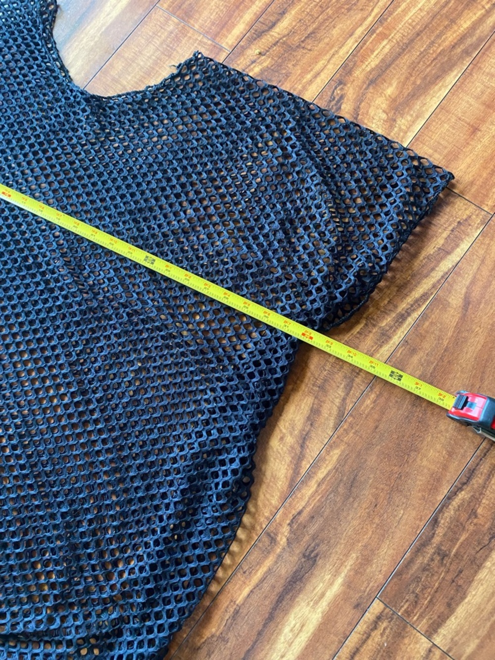 Black Open Weave Fishnet Cover-Up Tunic - Picture 4 of 6